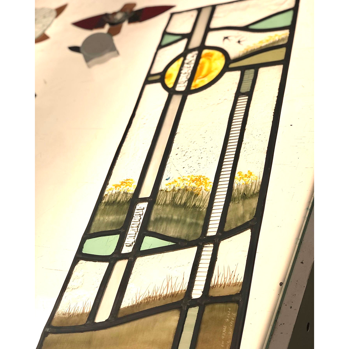 vitrail oiseau