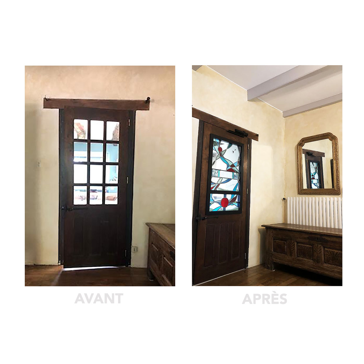 vitrail tableau porte bannalec